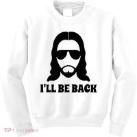 Funny Christian Jesus I'll Be Back Kids Sweatshirt thumb 0