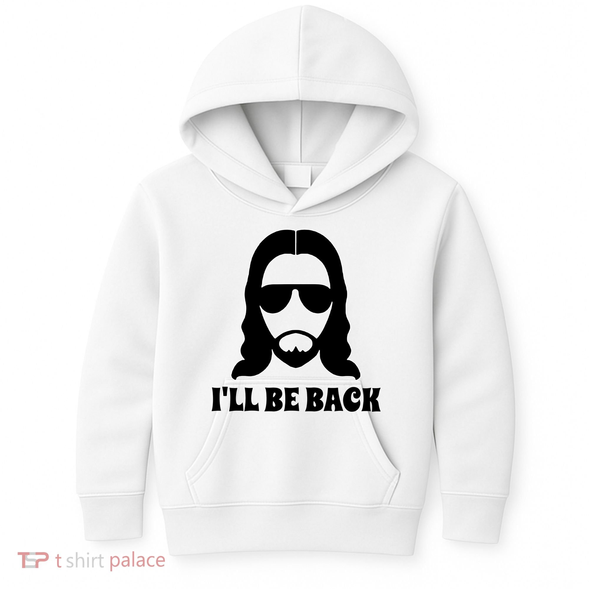 Funny Christian Jesus I'll Be Back Kids Hoodie