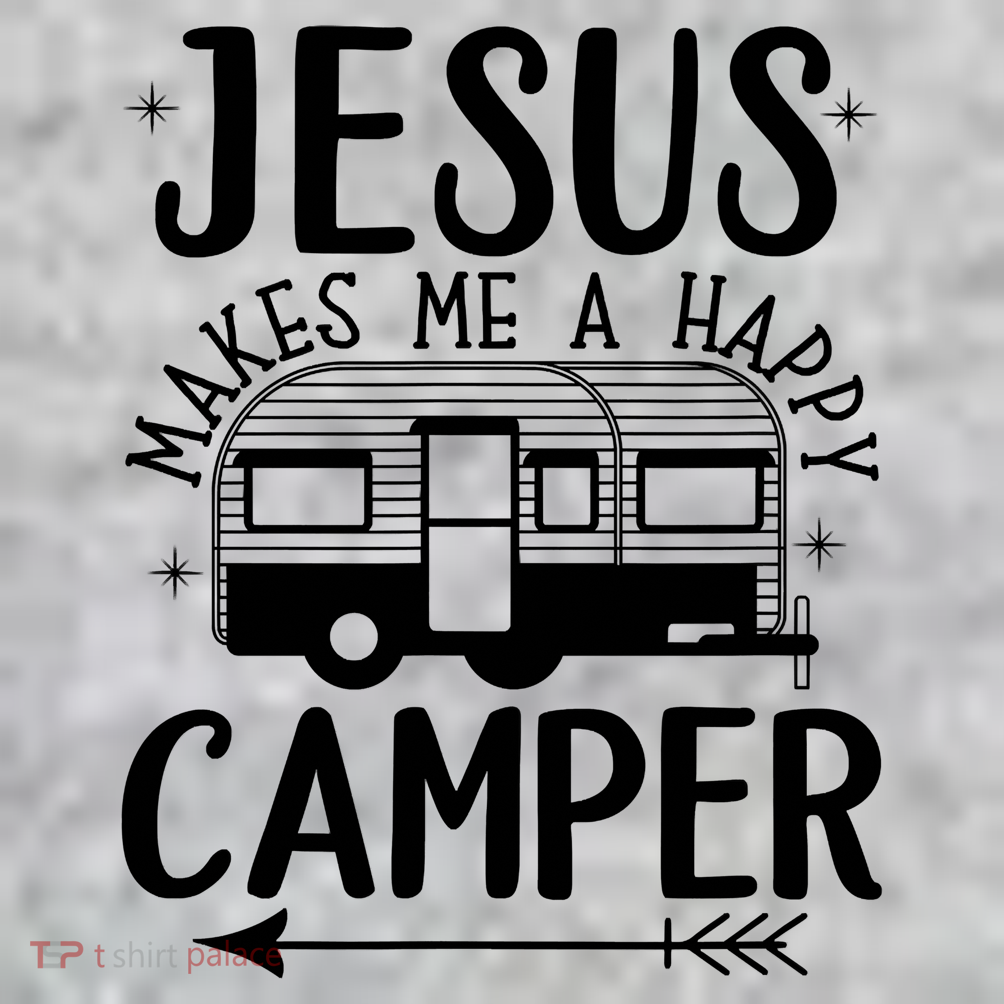 Funny Christian Jesus Makes Me A Happy Camper Long Sleeve Shirt