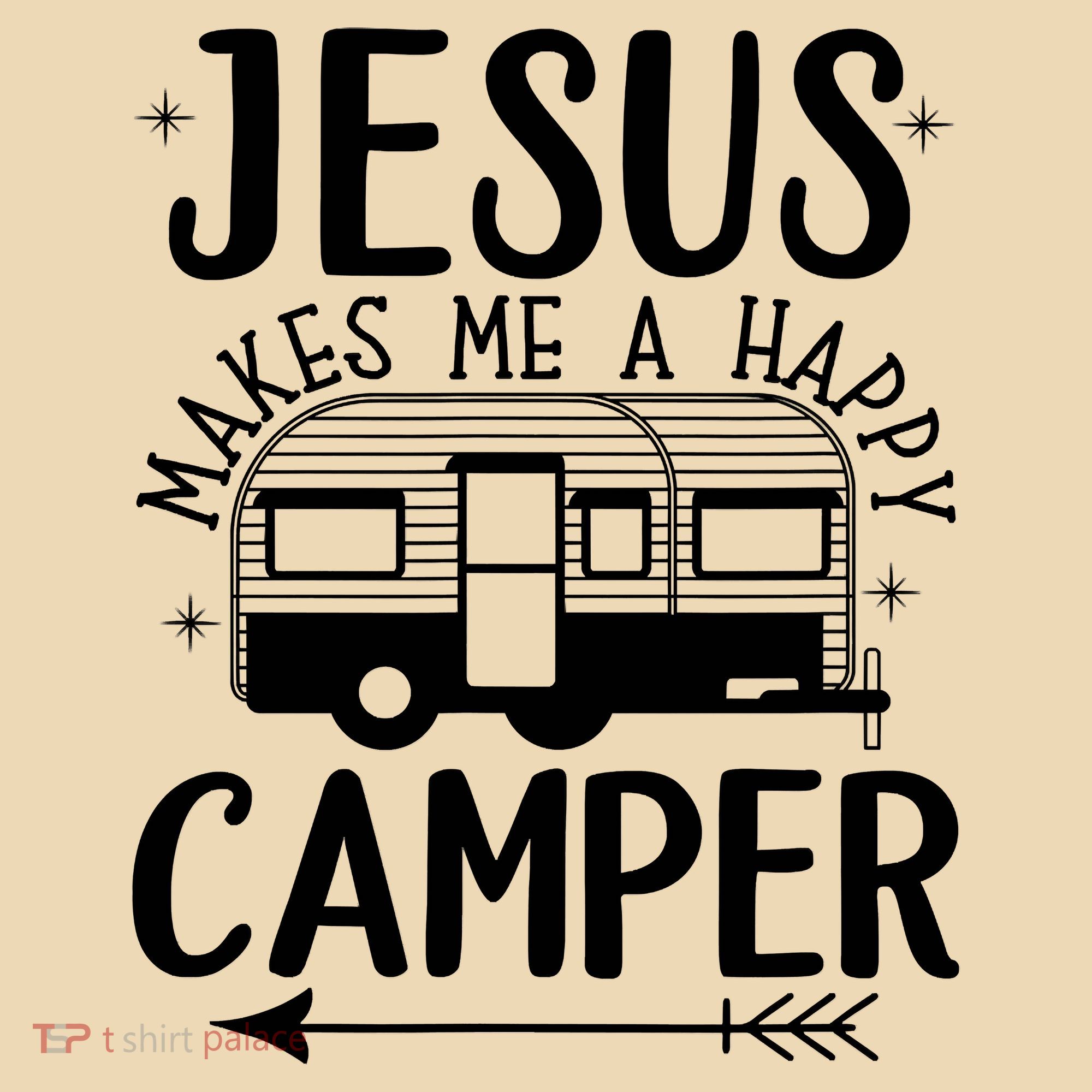 Funny Christian Jesus Makes Me A Happy Camper Tote Bag