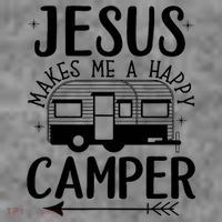 Funny Christian Jesus Makes Me A Happy Camper Toddler Hoodie thumb 2