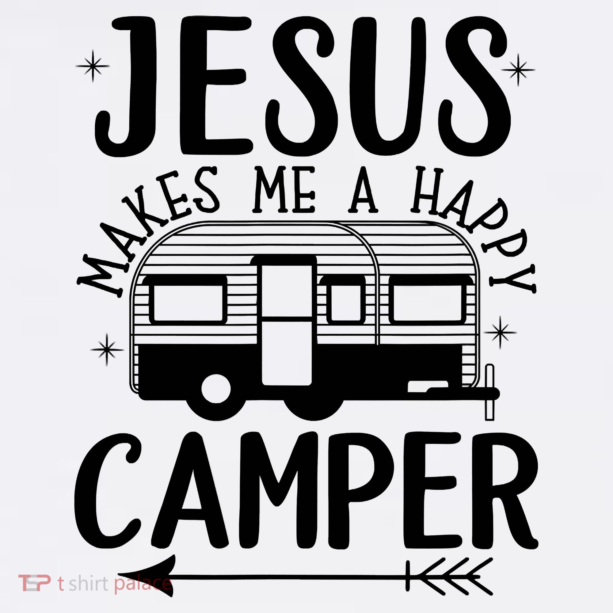 Funny Christian Jesus Makes Me A Happy Camper Baby Bodysuit