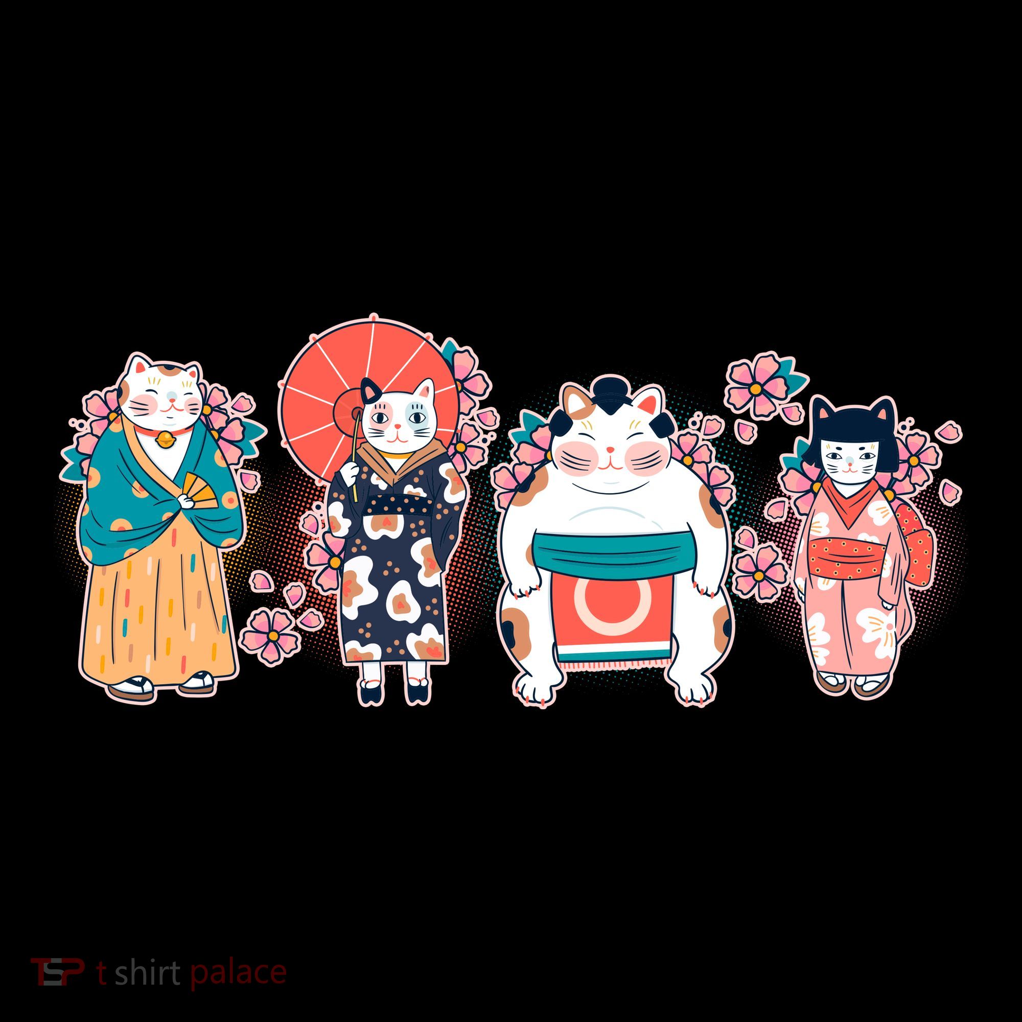 Funny Cute Japanese Cat Neko Family Coffee Mug