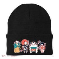 Funny Cute Japanese Cat Neko Family Beanie thumb 0