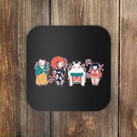 Funny Cute Japanese Cat Neko Family Coaster thumb 0