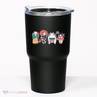 Funny Cute Japanese Cat Neko Family Tumbler thumb 0