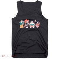 Funny Cute Japanese Cat Neko Family Tank Top thumb 0