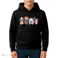 Funny Cute Japanese Cat Neko Family Kids Hoodie thumb 4