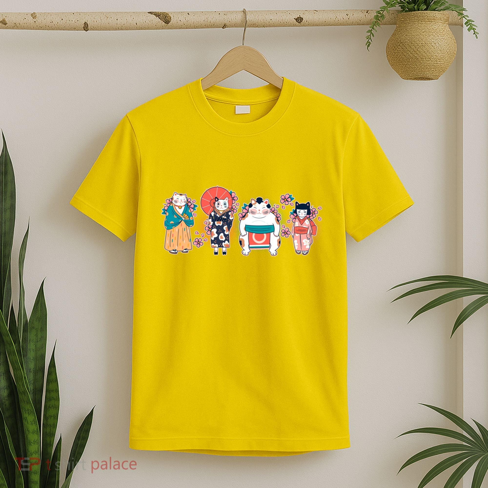 Funny Cute Japanese Cat Neko Family T-Shirt