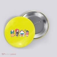 Funny Cute Japanese Cat Neko Family Button thumb 0