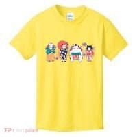 Funny Cute Japanese Cat Neko Family Kids T-Shirt thumb 0