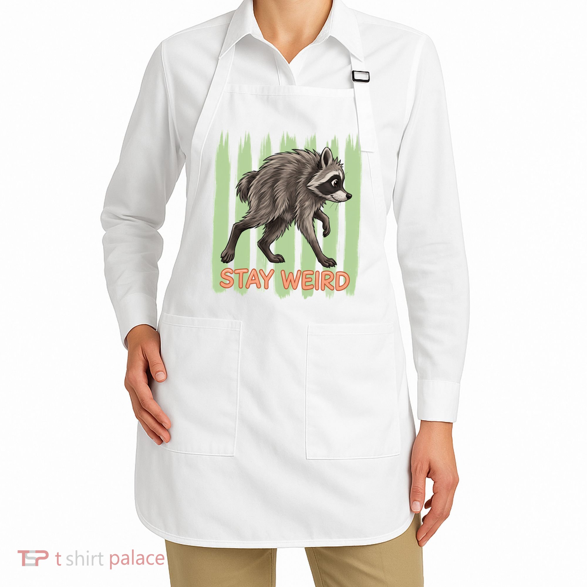 Funny Cute Jimothy The Raccoon Stay Weird Apron