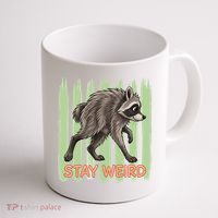 Funny Cute Jimothy The Raccoon Stay Weird Coffee Mug thumb 1