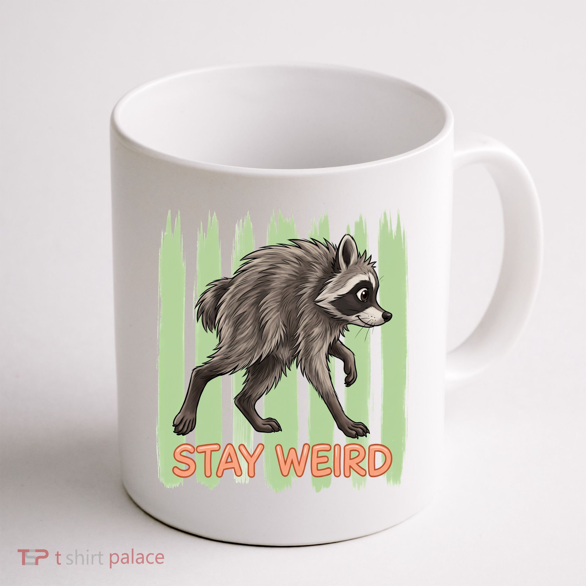 Funny Cute Jimothy The Raccoon Stay Weird Coffee Mug