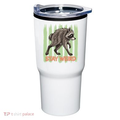 Funny Cute Jimothy The Raccoon Stay Weird Tumbler
