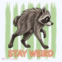 Funny Cute Jimothy The Raccoon Stay Weird Tumbler thumb 3