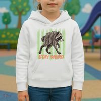 Funny Cute Jimothy The Raccoon Stay Weird Kids Hoodie thumb 3
