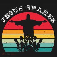 Funny Christian Jesus Spares Bowling Bucket Hat thumb 4