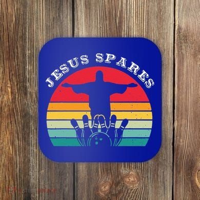 Funny Christian Jesus Spares Bowling Coaster