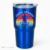 Funny Christian Jesus Spares Bowling Tumbler thumb 0