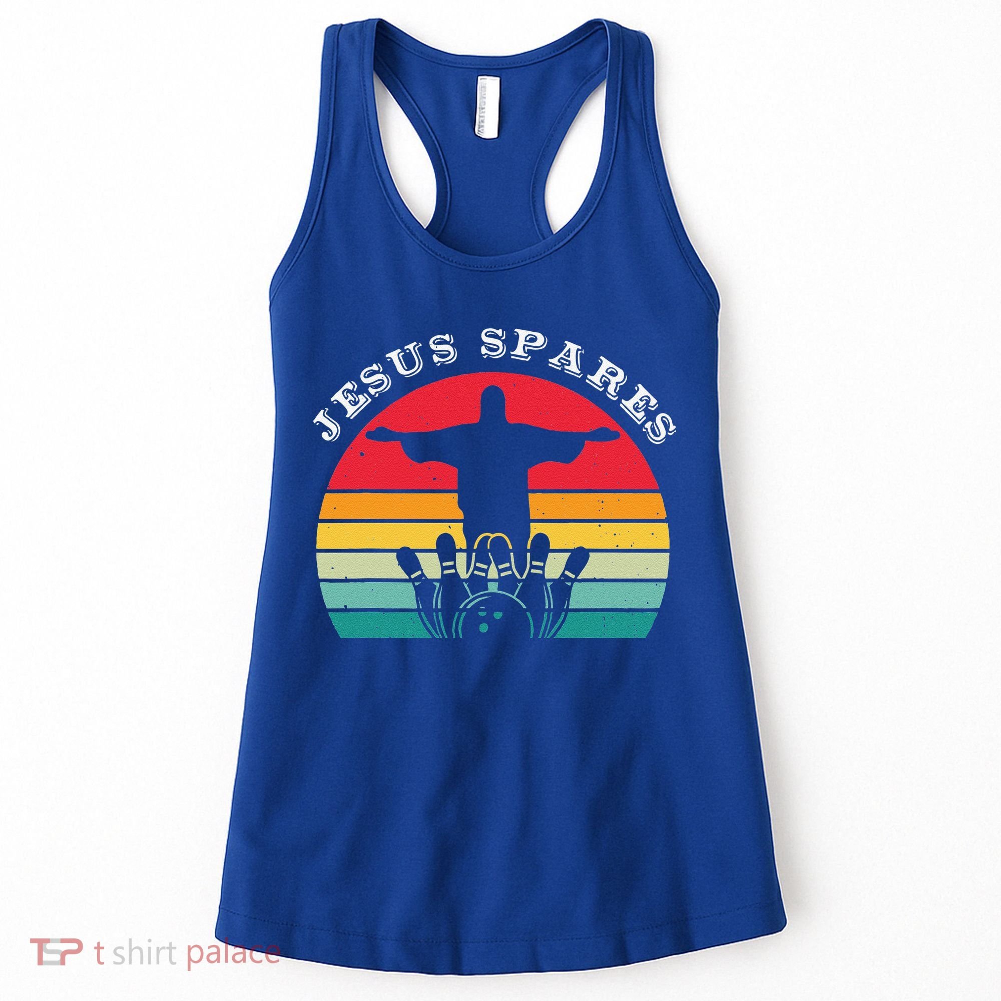 Funny Christian Jesus Spares Bowling Women's Tank Top