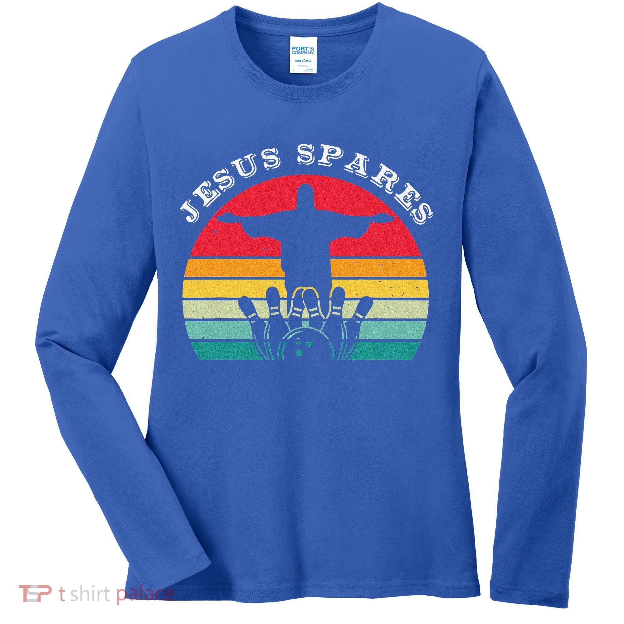 Funny Christian Jesus Spares Bowling Women's Long Sleeve Shirt