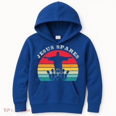 Funny Christian Jesus Spares Bowling Kids Hoodie