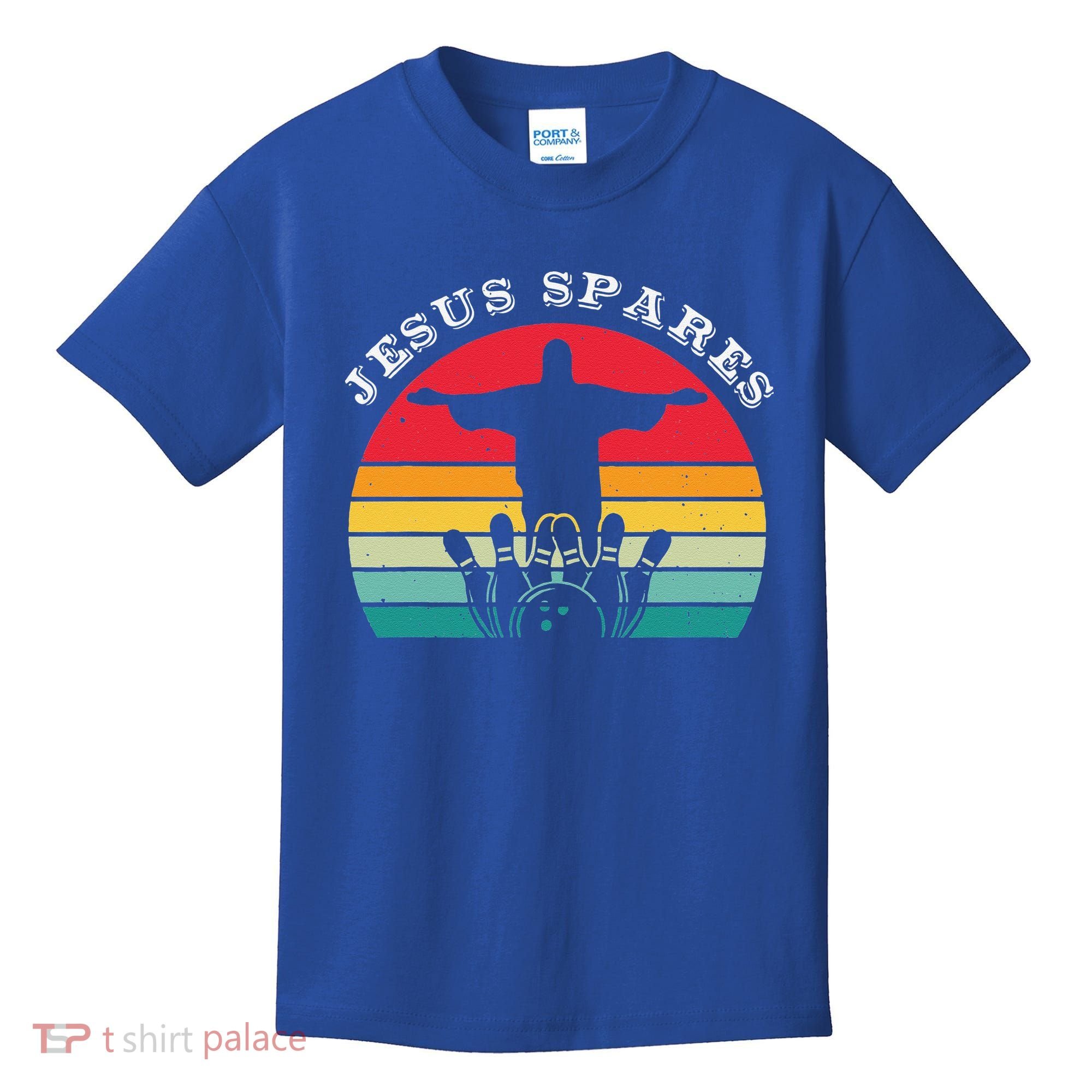 Funny Christian Jesus Spares Bowling Kids T-Shirt