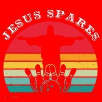 Funny Christian Jesus Spares Bowling Santa Hat thumb 1