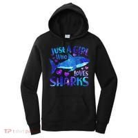 Funny Cute Just A Girl Who Loves Sharks Women's Hoodie thumb 0
