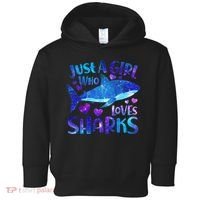 Funny Cute Just A Girl Who Loves Sharks Toddler Hoodie thumb 0