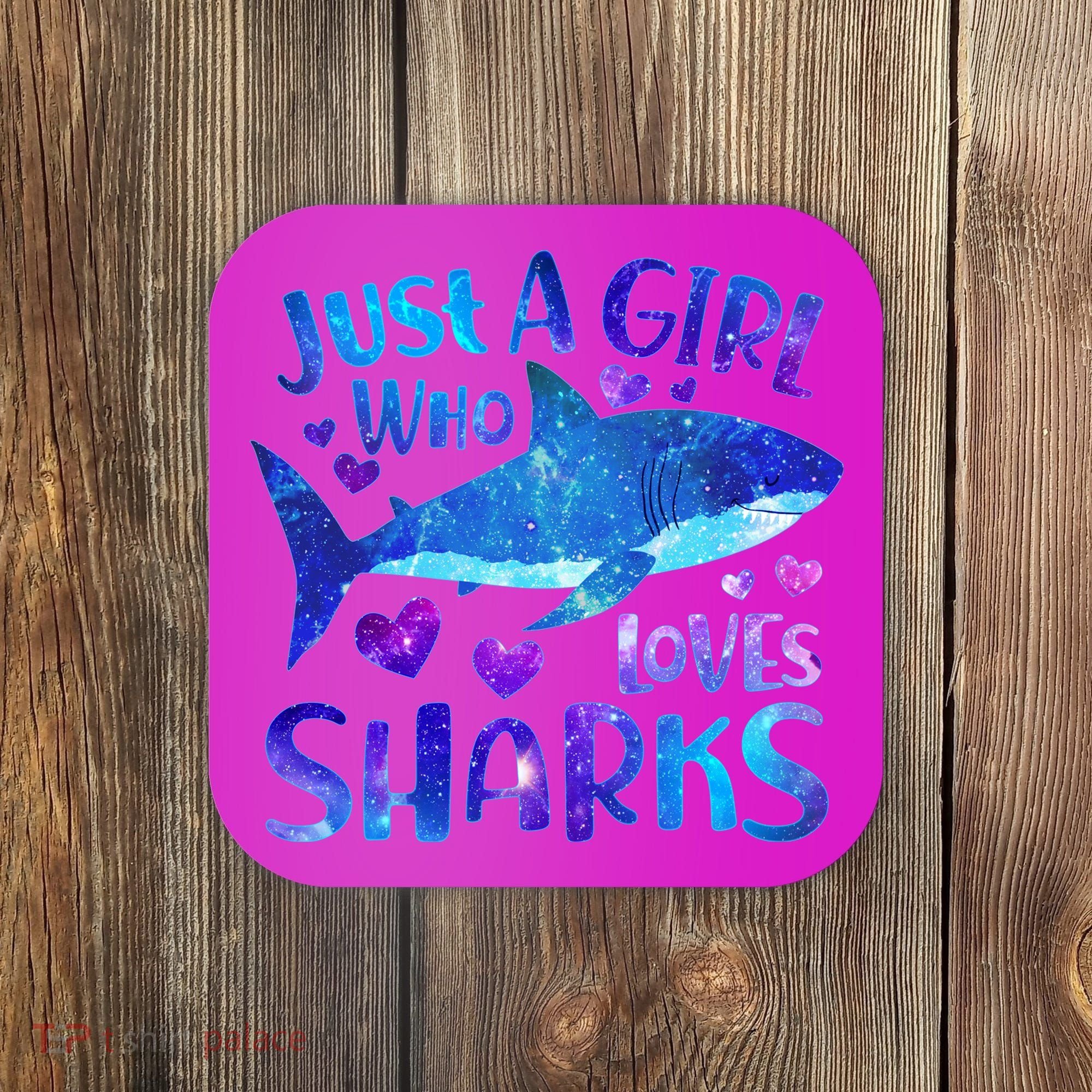 Funny Cute Just A Girl Who Loves Sharks Coaster