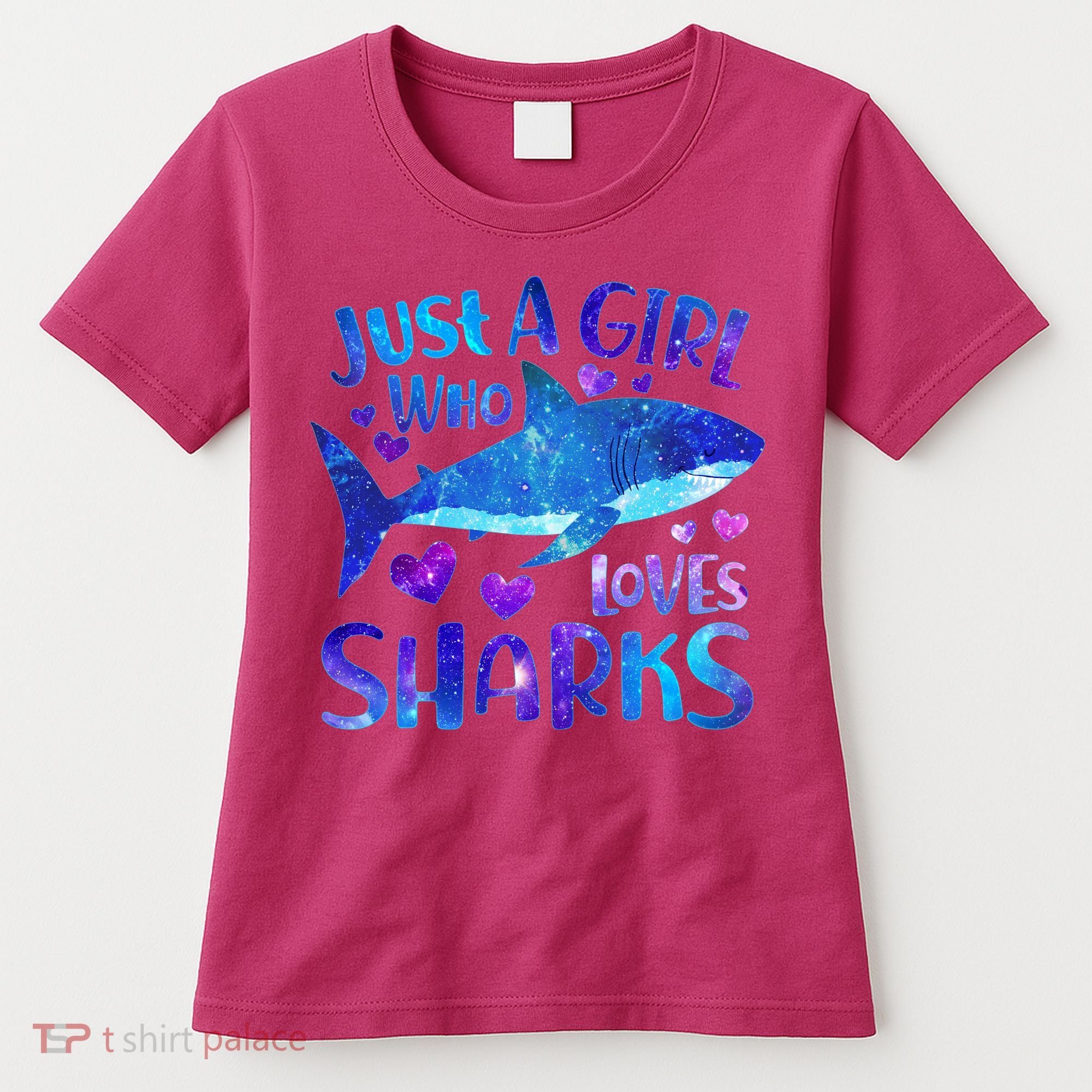 Funny Cute Just A Girl Who Loves Sharks Women's T-Shirt