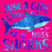 Funny Cute Just A Girl Who Loves Sharks Women's T-Shirt thumb 6