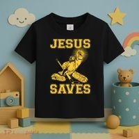 Funny Christian Jesus Saves Hockey Toddler T-Shirt thumb 3