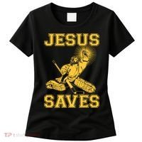 Funny Christian Jesus Saves Hockey Women's T-Shirt thumb 0