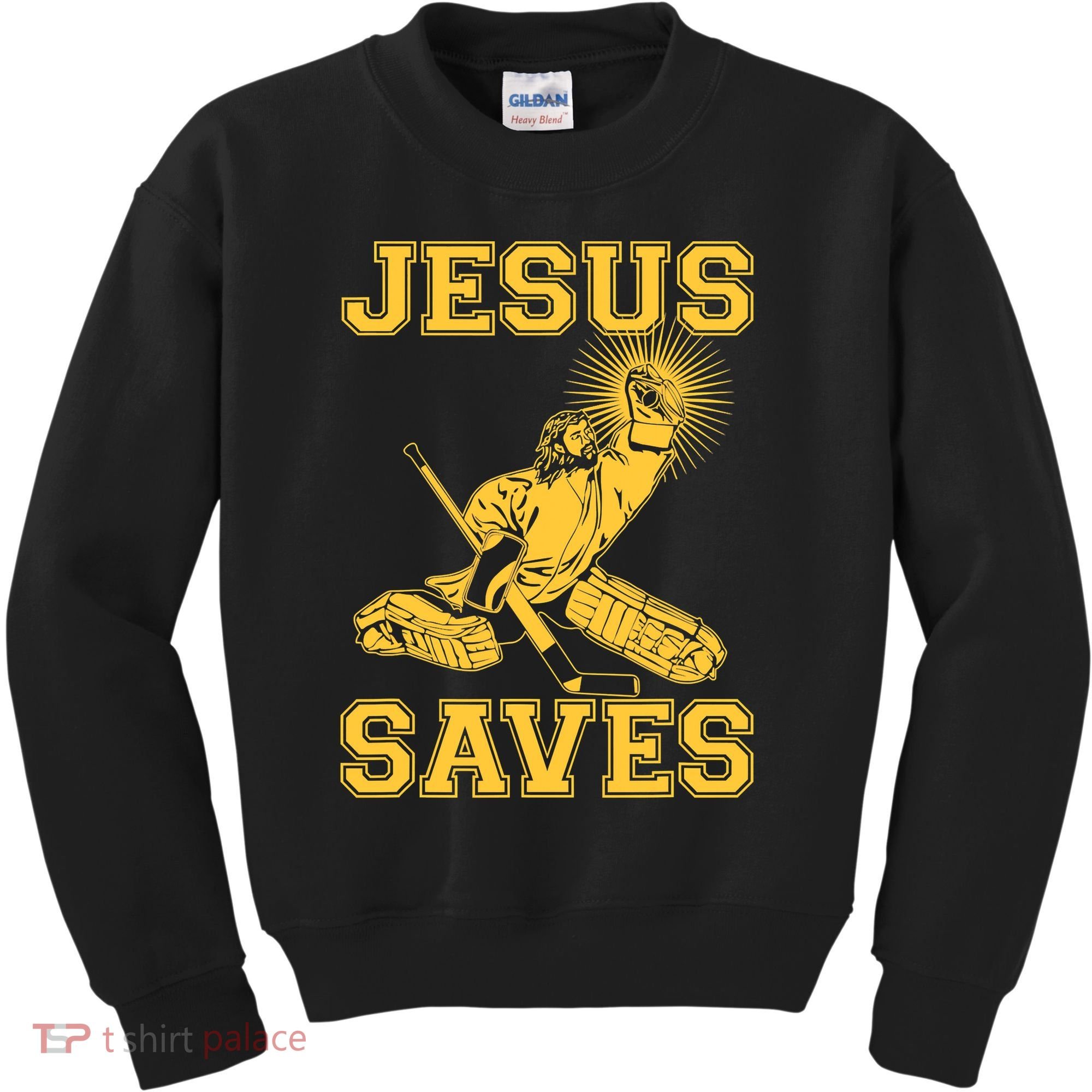 Funny Christian Jesus Saves Hockey Kids Sweatshirt