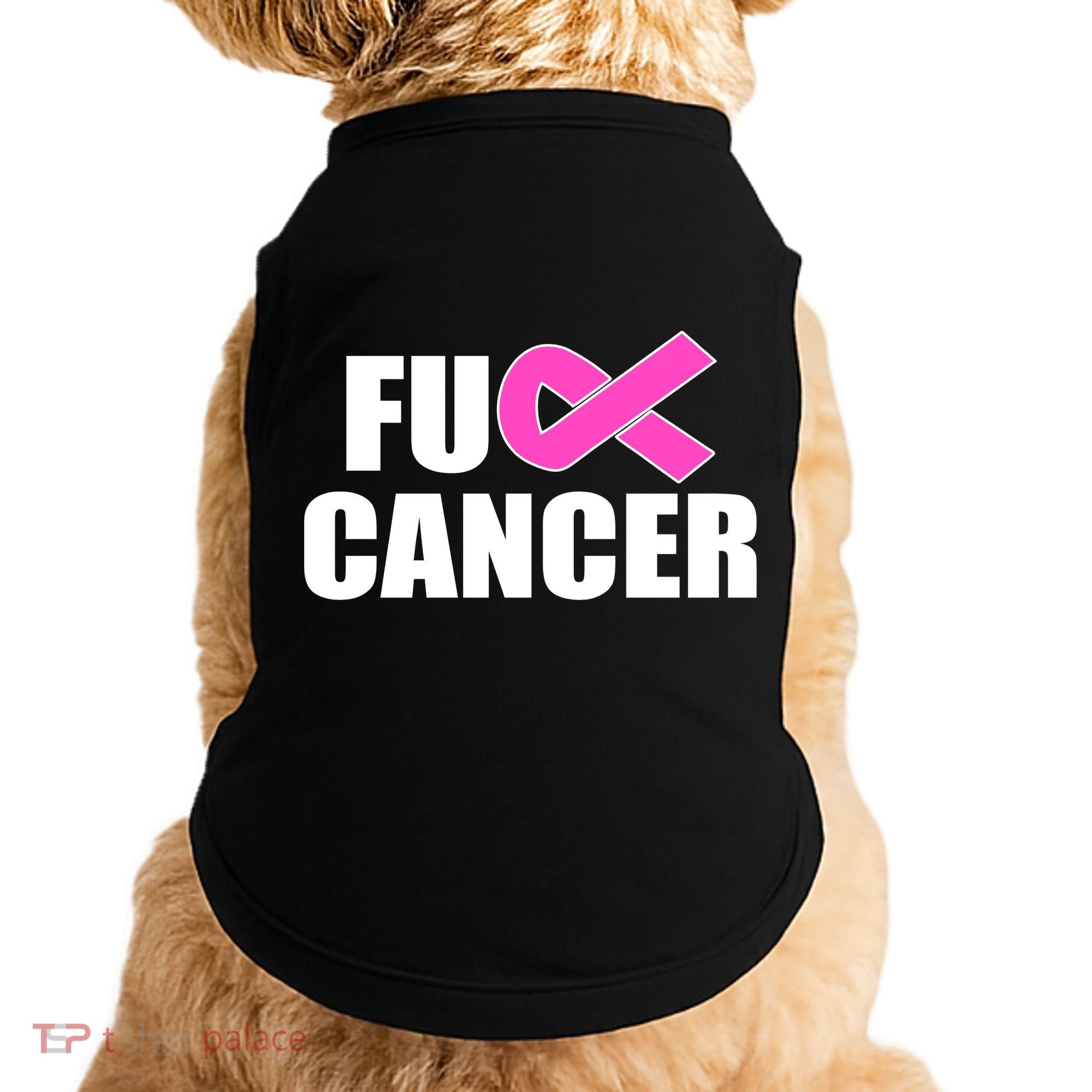 F*ck Breast Cancer Fight Logo Doggie Tank