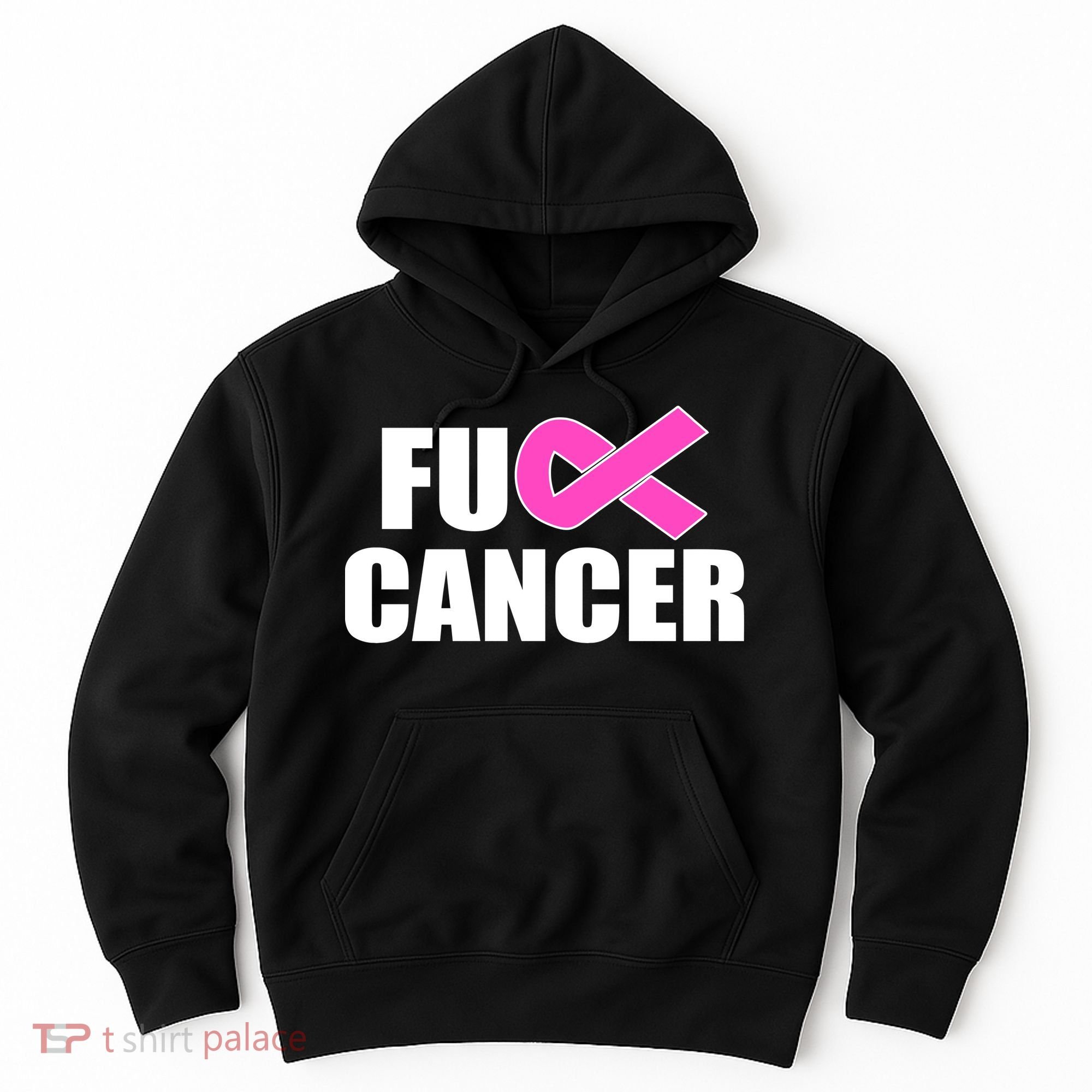 F*ck Breast Cancer Fight Logo Hoodie