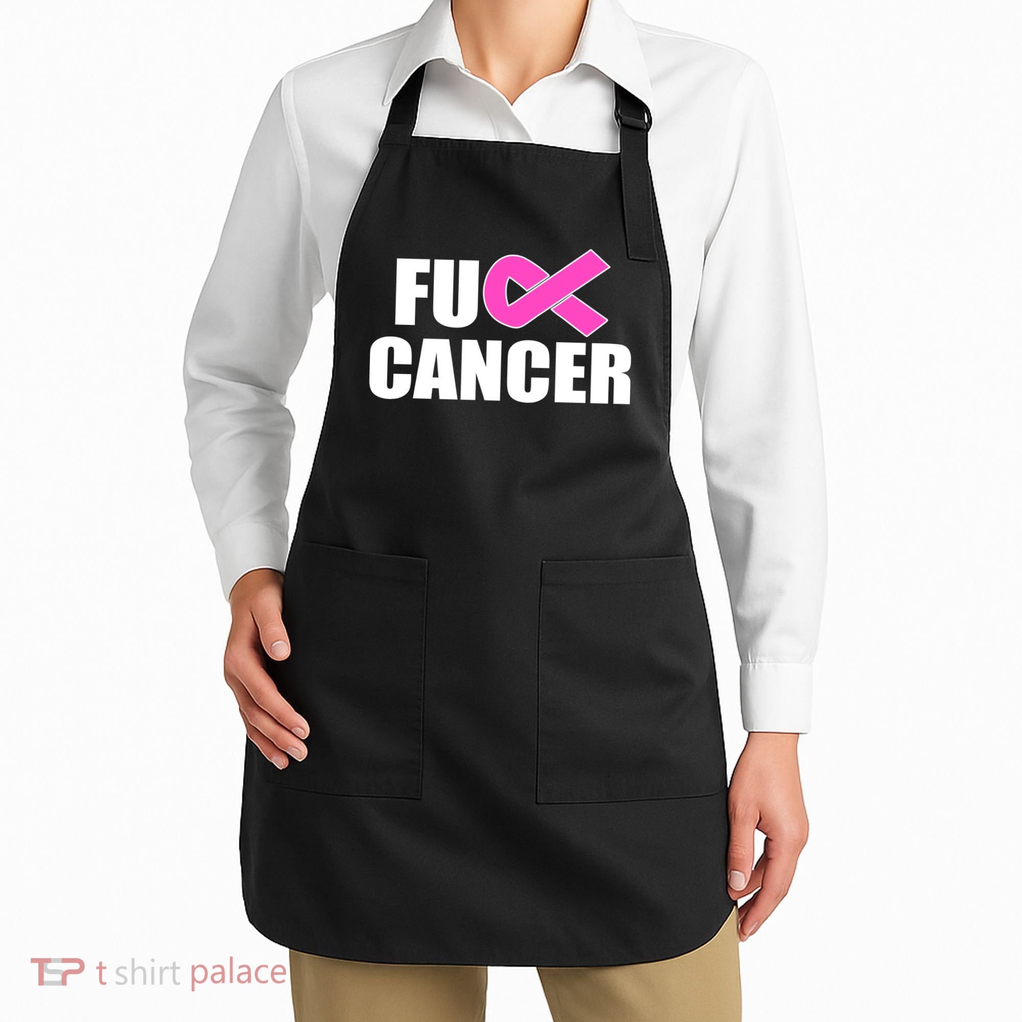 F*ck Breast Cancer Fight Logo Apron