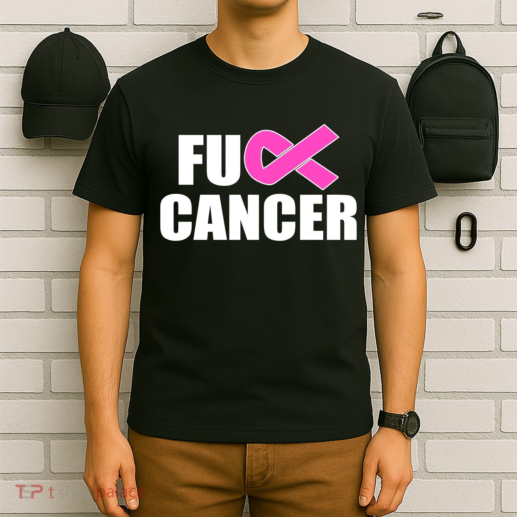 F*ck Breast Cancer Fight Logo T-Shirt