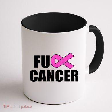 F*ck Breast Cancer Fight Logo Coffee Mug back