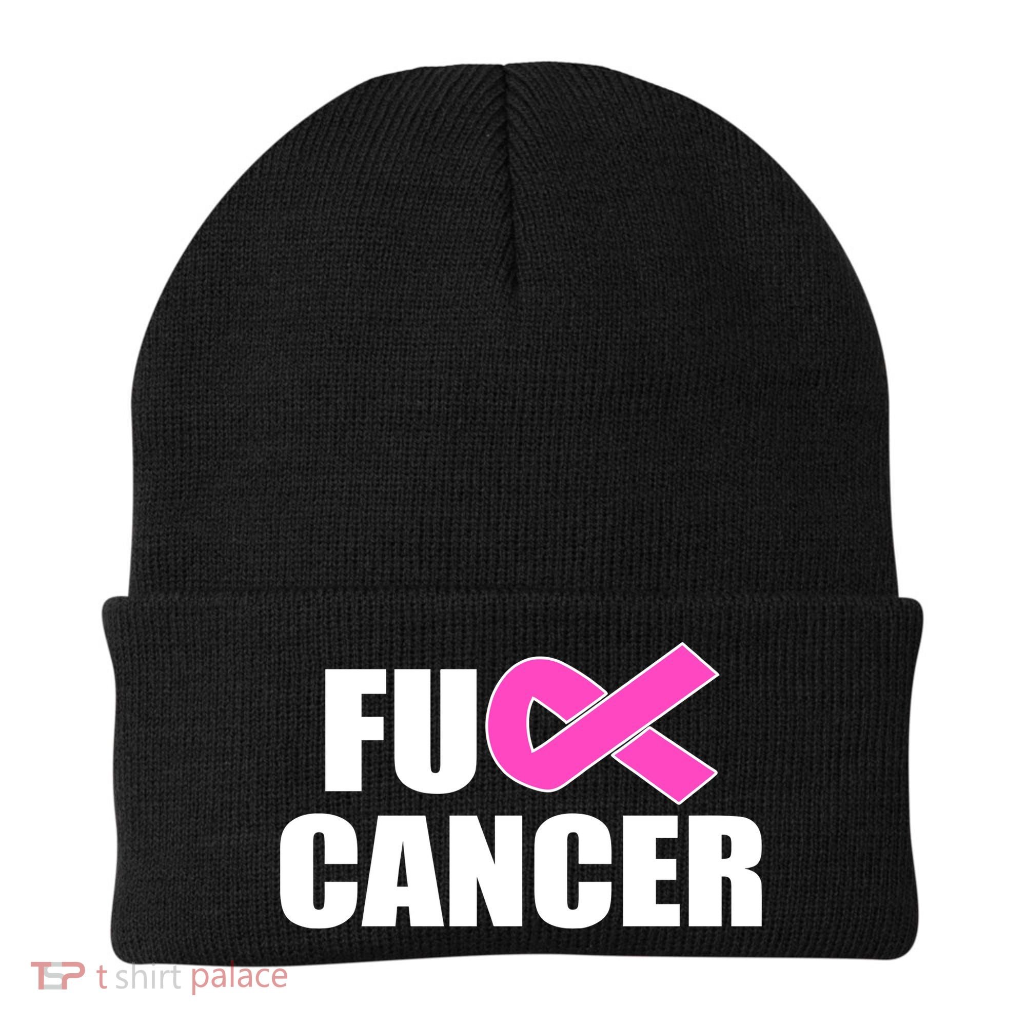 F*ck Breast Cancer Fight Logo Beanie