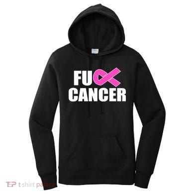 F*ck Breast Cancer Fight Logo Women's Hoodie