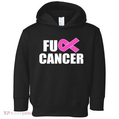 F*ck Breast Cancer Fight Logo Toddler Hoodie