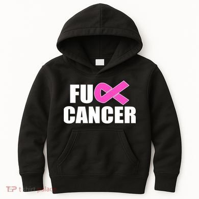 F*ck Breast Cancer Fight Logo Kids Hoodie