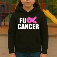 F*ck Breast Cancer Fight Logo Kids Hoodie thumb 3