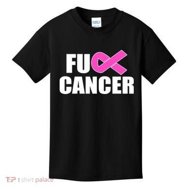 F*ck Breast Cancer Fight Logo Kids T-Shirt