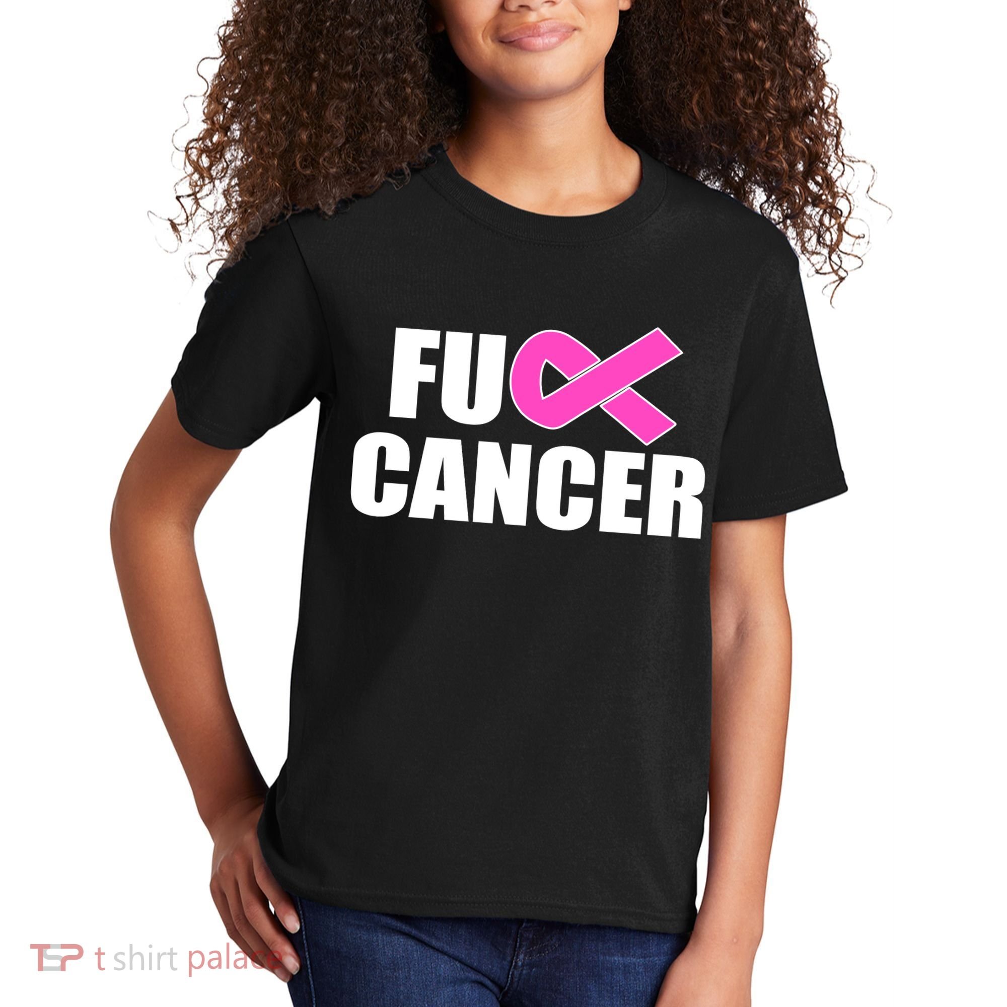 F*ck Breast Cancer Fight Logo Kids T-Shirt