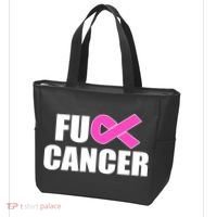 F*ck Breast Cancer Fight Logo Tote Bag thumb 3